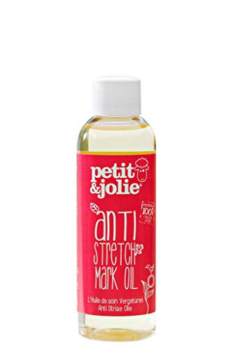 Petit&Jolie aceite anti marcas y estrias 100ml -No. 1 para estrías del embarazo, todo natural, probado y certificado