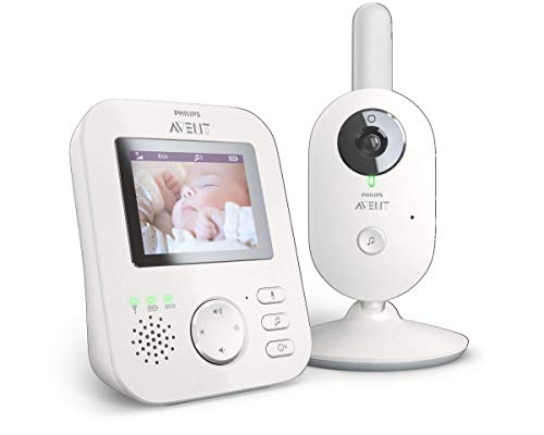 Philips AVENT Baby monitor SCD833/26 video-monitor para bebés 300 m FHSS Blanco - Vigilabebé (300 m, 50 m, FHSS, Blanco, 6,86 cm (2.7"), LCD)