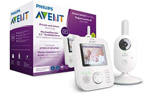 Philips AVENT Baby monitor SCD833/26 video-monitor para bebés 300 m FHSS Blanco - Vigilabebé (300 m, 50 m, FHSS, Blanco, 6,86 cm (2.7"), LCD)