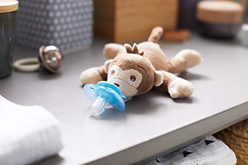 Philips Avent Peluche con chupete SCF348/12 - Peluche de mono con chupete ultra soft, sin BPA, 0-6 meses