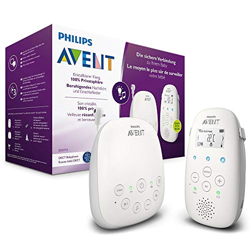 Philips Avent SCD713/00 - Vigilabebes con privacidad y seguridad DECT, luz nocturna