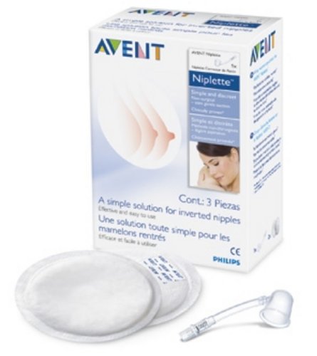 Philips Avent SCF152/01 - Pezonera para curar pezones invertidos o planos durante el embarazo, Niplette, incluye dos discos absorbentes