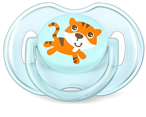 Philips Avent SCF169/25 - Set de 2 chupetes Gama Safari, de 0 a 6 meses, diseño tigre o hipopótamo, para niño