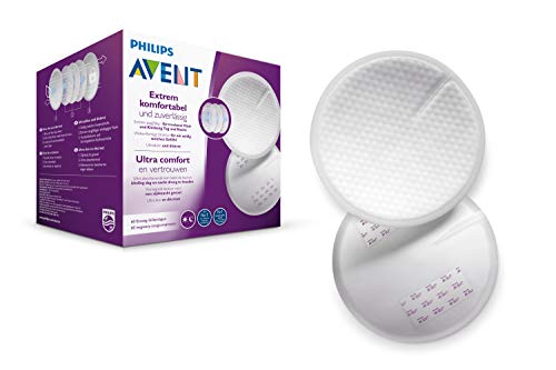 Philips Avent SCF254/61 - Discos absorbentes de lactancia desechables, pack de 60 discos absorbentes para usar de día o de noche