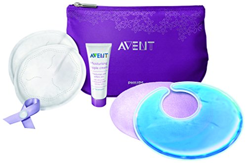 Philips AVENT SCF257/00 - Disco térmico de cuidado para el pecho, 2 unidades, discos día y noche, crema, clip, bolsa