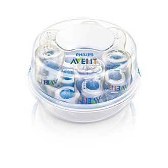 Philips AVENT SCF271/20 - Esterilizador a vapor para microondas, que esteriliza hasta seis biberones en dos minutos