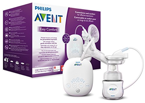 Philips Avent SCF301/02 - Sacaleches, extractor de leche eléctrico confortable, ligero y compacto, con temporizador