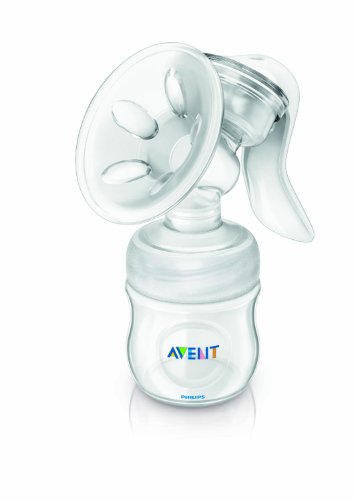 Philips Avent SCF330/20 - Sacaleches, extractor de leche manual, con cojín masajeador, incluye biberón