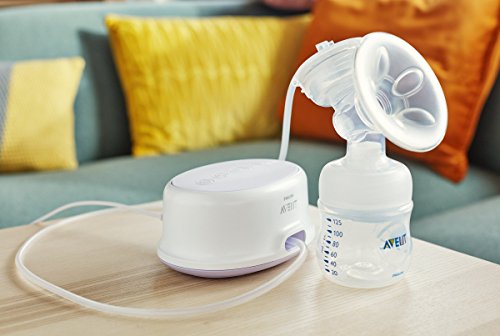 Philips Avent SCF332/31 - Sacaleches, extractor de leche eléctrico silencioso, con cojín masajeado, incluye biberón