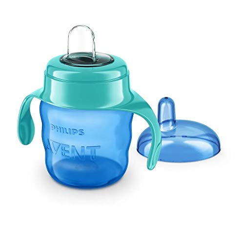 Philips Avent SCF551/05 - Vaso con boquilla de silicona para niño, válvula antigoteo, sin BPA, para 6 meses, 200 ml, color verde