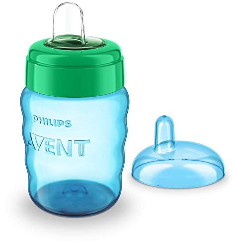 Philips Avent SCF553/05 - Vaso con boquilla de silicona para niño, válvula antigoteo, sin BPA, para 9 meses, 260 ml, color verde