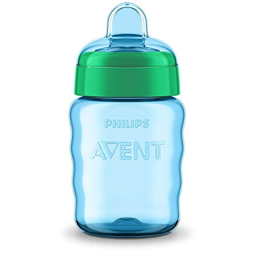 Philips Avent SCF553/05 - Vaso con boquilla de silicona para niño, válvula antigoteo, sin BPA, para 9 meses, 260 ml, color verde