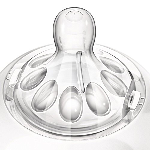 Philips Avent SCF632/27 - Tetina de silicona anti-cólicos Clásica de flujo lento con 2 agujeros, 1m+