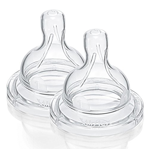 Philips Avent SCF633/27 - Tetina de silicona anti-cólicos con flujo medio, 3m+, compatibles con el biberón Classic, paquete de 2