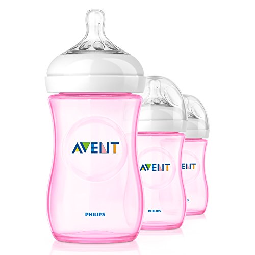 Philips Avent SCF694/17 - Biberón, tetina suave y flexible, anticólicos, PP 0% BPA, 260 ml, color rosa