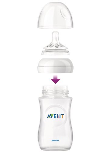 Philips Avent SCF694/17 - Biberón, tetina suave y flexible, anticólicos, PP 0% BPA, 260 ml, color rosa