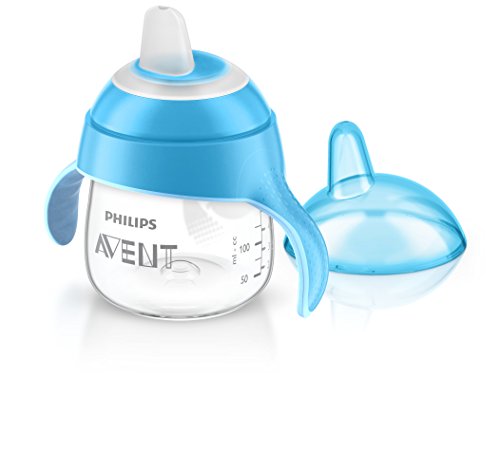 Philips Avent SCF751/05 - Vaso con boquilla blanda, diseño pingüino, para 6 meses, 200 ml, color azul