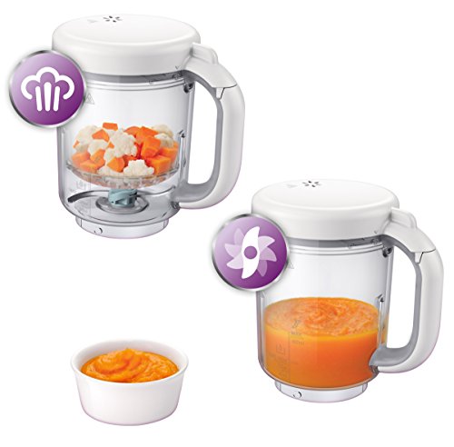 Philips Avent SCF862/02 - Robot de cocina para bebés 2 en 1, color blanco