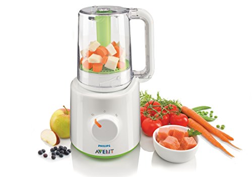 Philips Avent SCF870/20 - Procesador de alimentos para bebés 2 en 1, color blanco y verde