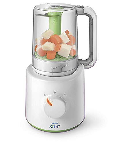 Philips Avent SCF870/20 - Procesador de alimentos para bebés 2 en 1, color blanco y verde