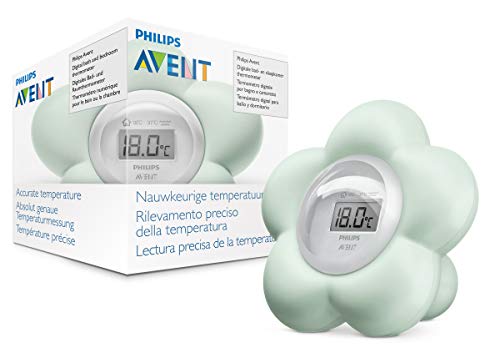 Philips Avent SCH480/00 - Termómetro para habitación y baño, resistente al agua y flota para baños cómodos, color verde