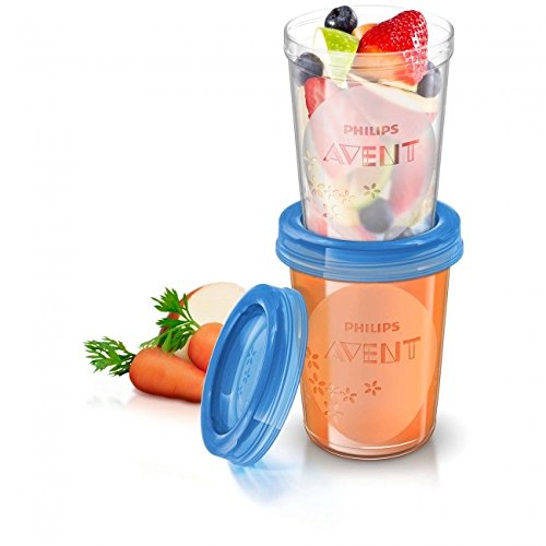 Philips Avent - Set de recipientes para leche materna (5 recipientes 240 ml + 5 tapas)