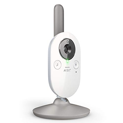 Philips Avent Vigilabebés con cámara SCD843/01 - Vigilabebés con privacidad (A-FHSS), pantalla a color 8,8 cm (3,5"), zoom x2, nanas, luz nocturna y temperatura