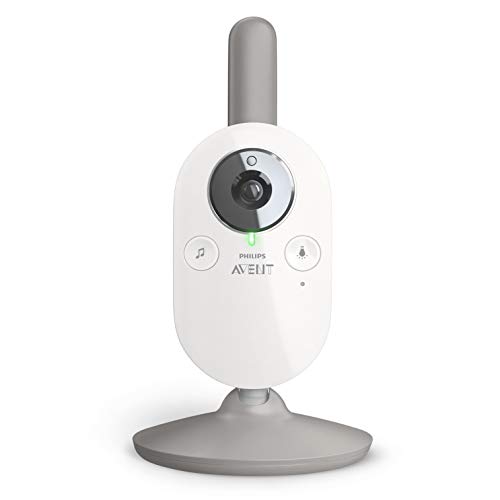 Philips Avent Vigilabebés con cámara SCD843/01 - Vigilabebés con privacidad (A-FHSS), pantalla a color 8,8 cm (3,5"), zoom x2, nanas, luz nocturna y temperatura