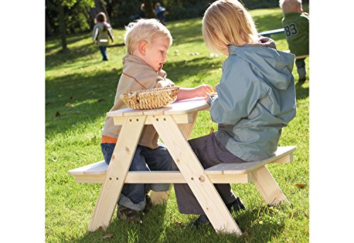 PINOLINO 20 10 17 Nicki - Mesa de jardín para niños (Madera sin Tratar)