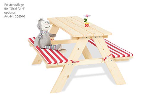 Pinolino Nicki 201616 - Mesa de picnic para 4 niños, multicolor