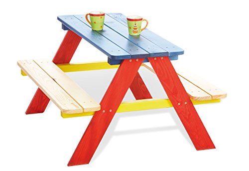 Pinolino Nicki 201616 - Mesa de picnic para 4 niños, multicolor