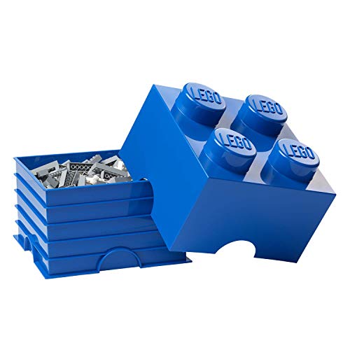 Plast Team 4003 - Caja en forma de bloque de lego 4, color azul [importado de Alemania]