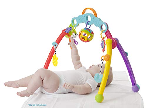 Playgro Arco de Actividades, Con Juguetes Desmontables, Desde el Nacimiento, Junyju Fold and Go Activitiy Playgym, Multicolor, 40173