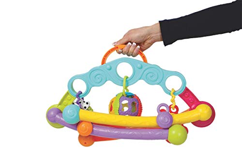 Playgro Arco de Actividades, Con Juguetes Desmontables, Desde el Nacimiento, Junyju Fold and Go Activitiy Playgym, Multicolor, 40173