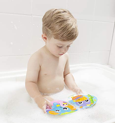 Playgro Libro de Baño, Con Sonidos, A partir de los 6 meses, Sin BPA, Splashing Fun Friends Bath Book, Multicolor, 40180