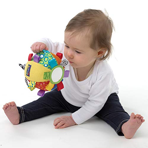 Playgro Mi Primera Pelota de Peluche, Juguete de Actividades, Desde los 3 Meses, Loopy Loops, Multicolor, 40079