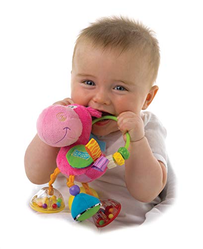 Playgro Sonajero Multiactividades Caballo, Desde los 3 Meses, Sin BPA, Playgro Toy Box Pferd Clip Clop, Rosa/Multicolor, 40143