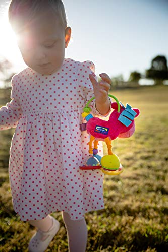 Playgro Sonajero Multiactividades Caballo, Desde los 3 Meses, Sin BPA, Playgro Toy Box Pferd Clip Clop, Rosa/Multicolor, 40143