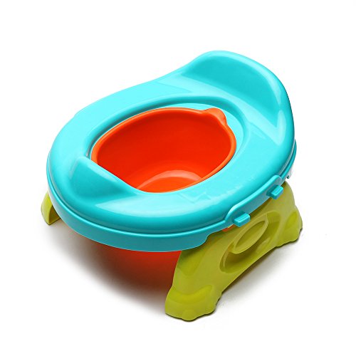 Plegable Portátil Asiento Bebé Potette - WISHTIME Inodoro infantil 2 en 1,sirve como asiento o como elevador para inodoros convencionales,desmontable,De Inodoro WC Para Niños