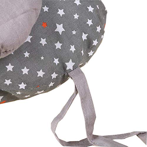 protector cuna,Creativo Baby Algodón Cot Liner Bumper, Adorable forma de elefante Polka Dot Star Crib Bed Bumper para Niños Pequeños - 6 piezas