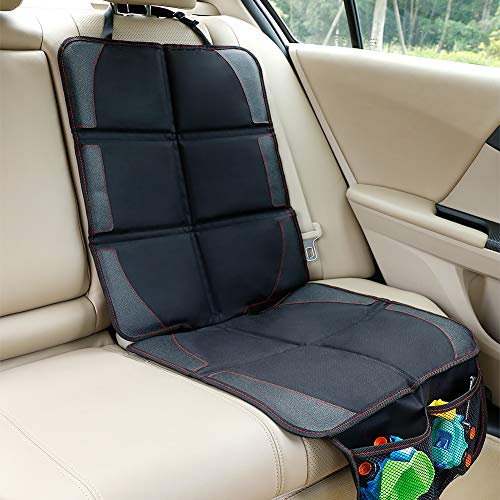 Protector de Asiento de Coche Premium Cubierta Asiento Trasero para Silla de Bebé Compatible con ISOFIX Asiento Funda Universal y Impermeable Protegida Asientos contra Daños/Polvos/Líquidos/Pelos