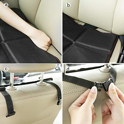 Protector de Asiento de Coche Premium Cubierta Asiento Trasero para Silla de Bebé Compatible con ISOFIX Asiento Funda Universal y Impermeable Protegida Asientos contra Daños/Polvos/Líquidos/Pelos