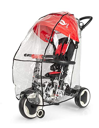 Protector de lluvia para triciclos QPlay - Burbuja Lluvia - Raincover - Impermeable - Cortaviento - Con ventilación - Compatible con triciclos QPlay