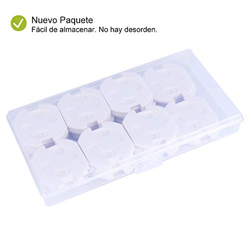 Protector para Enchufes 30 Pcs, Opret Tapa Enchufes para Bebé y Niños, Enchufe de Seguridad con Resistente Adhesivo y Mecanismo de Giro