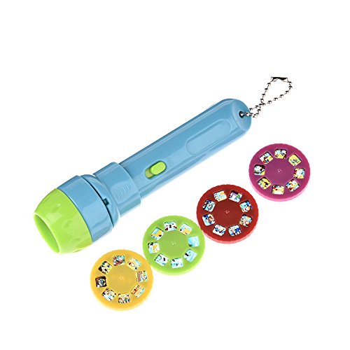 Proyector para niños, Starter Story Proyector para linterna Baby Flashlight Toys, 4 temas para 32 imágenes, Baby Bedtime Story Toys