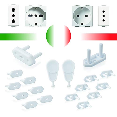 PUCICO Protector Enchufes para Bebes - 14 piezas + 2 llaves - Kit Seguridad Bebe Tapa Enchufes Proteccion para Niño Niña - Seguridad Anti Electricidad Proteccion Bebes Casa Cosas para Bebes Infantil