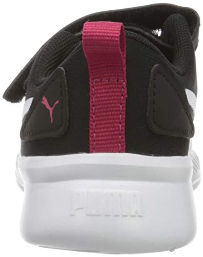 PUMA Flyer Runner V INF, Zapatillas Unisex niños, Negro Black White/Castlerock/Bright Rose, 24 EU