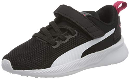 PUMA Flyer Runner V INF, Zapatillas Unisex niños, Negro Black White/Castlerock/Bright Rose, 24 EU