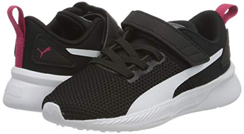 PUMA Flyer Runner V INF, Zapatillas Unisex niños, Negro Black White/Castlerock/Bright Rose, 24 EU