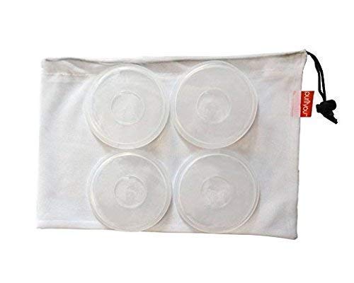 purifyou Conchas para los senos, juego de 4 tazas de lactancia ultra suaves y cómodas con bolsa | Proteger los pezones adoloridos / agrietados | Guardar la leche materna para las madres lactantes